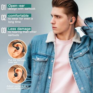 Auriculares abiertos inalámbricos Bluetooth con ca