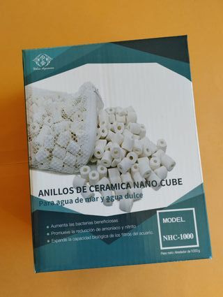 CANUTILLOS ceramicos filtro ACUARIO PECERA ANILLOS