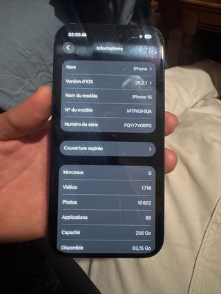 iPhone 15 256GB Negro