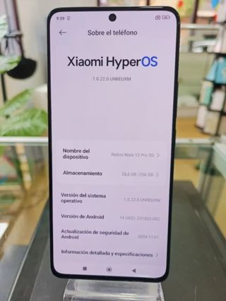 Xiaomi Redmi Note 13 Pro 5G Negro 8GB RAM