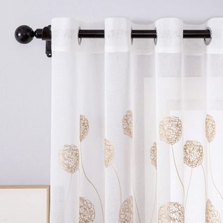 MIULEE Cortinas Salon Modernas con Bordado con Hor