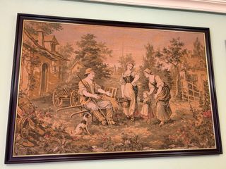 Tapiz vintage paisaje rural