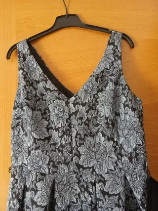 Vestido fiesta El Corte Inglés plateado