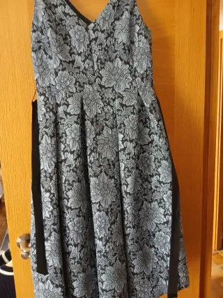 Vestido fiesta El Corte Inglés plateado