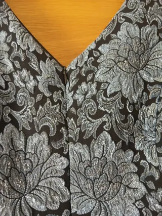 Vestido fiesta El Corte Inglés plateado