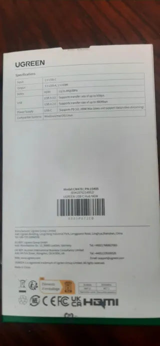 UGREEN Adaptador Multifunción USB-C 5 en 1