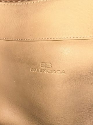 Borsa Balenciaga Paris in pelle beige Y2k vintage