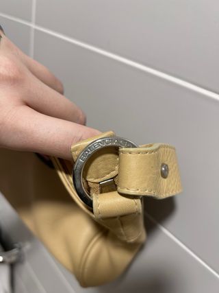 Borsa Balenciaga Paris in pelle beige Y2k vintage