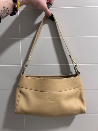 Borsa Balenciaga Paris in pelle beige Y2k vintage