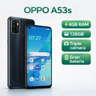 OPPO A53s 128GB 4GB RAM Androi 12 Libre smartphone