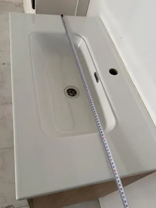 Mueble de baño madera y cerámica