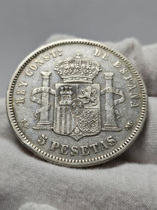 Moneda de plata 5 Pesetas 1892 *92 PGM de España