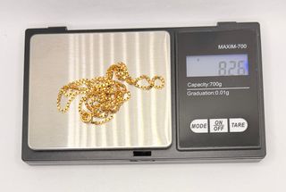 Cadena Veneciana de oro de 18k, 8.26 g, 63 cm.