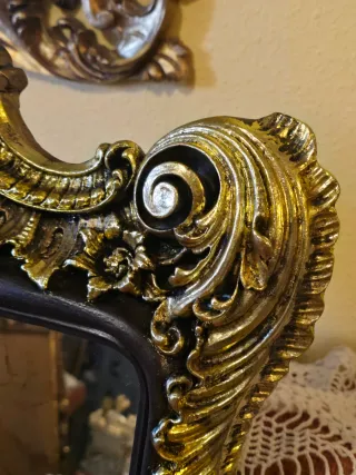 Espejo Barroco Antiguo Pan de Oro