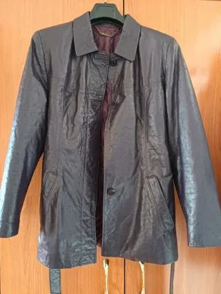 Chaqueta Cuero Genuino Mujer Talla 44