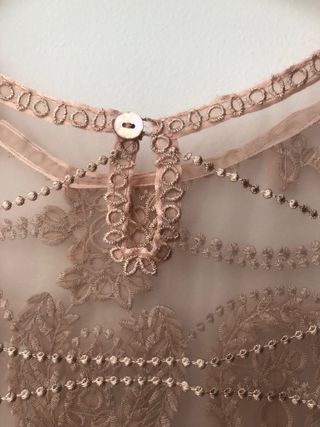 Vestido fiesta rosa talla única