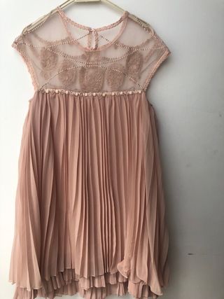 Vestido fiesta rosa talla única