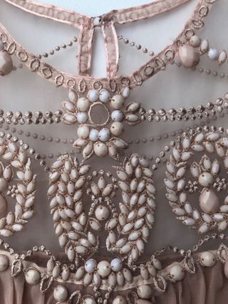 Vestido fiesta rosa talla única