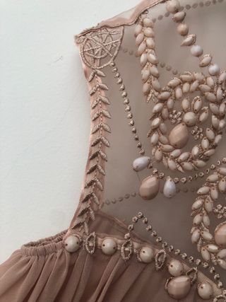 Vestido fiesta rosa talla única