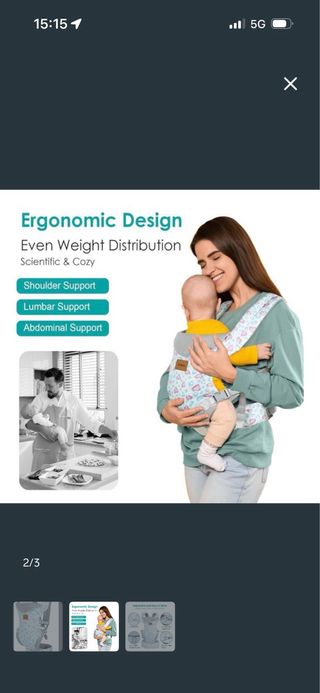 Mochila ergonómica para bebé