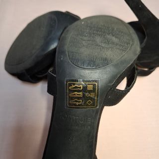 Sandalias Tacón Formula Joven Negras