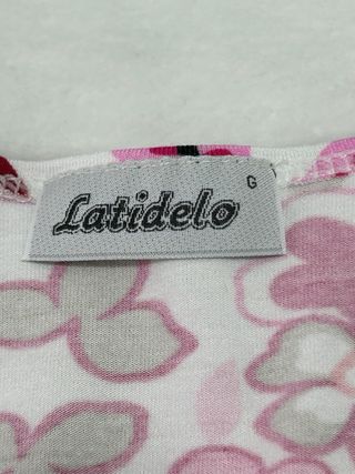 Blusa floral rosa sin mangas Talla G