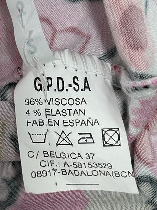 Blusa floral rosa sin mangas Talla G