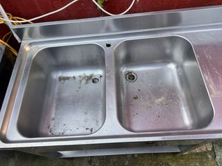 Fregadero Industrial Doble Acero Inoxidable