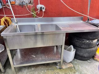 Fregadero Industrial Doble Acero Inoxidable