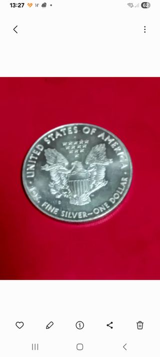 Moneda USA 1988 Plata 1 oz