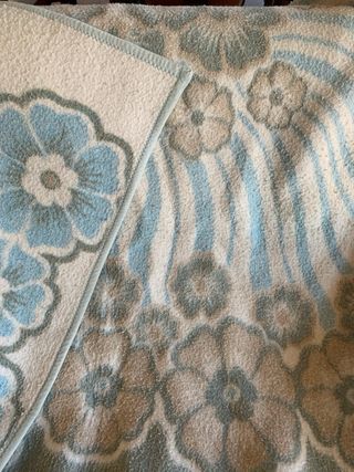 Manta Matrimonio Blanco y Azul