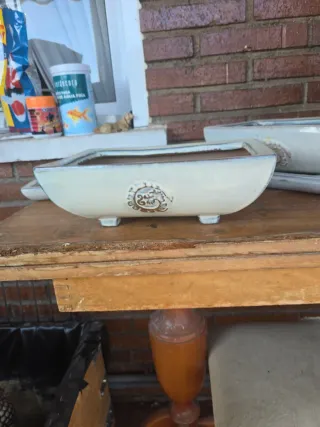 Dos macetas de bonsai