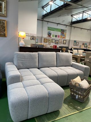 Sofá cama gris con almacenaje- Entrega gratis