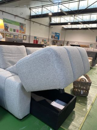 Sofá cama gris con almacenaje- Entrega gratis