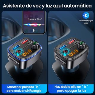 Gizmovine Transmisor FM Bluetooth Coche con Refuer