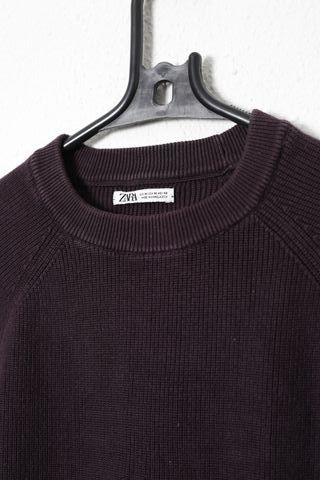 Jersey Zara cuello redondo morado Talla M