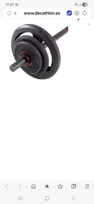 Kit Barra Decathlon 1,30m + Discos 20kg