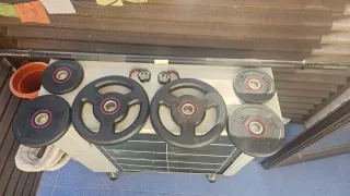 Kit Barra Decathlon 1,30m + Discos 20kg