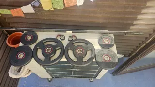 Kit Barra Decathlon 1,30m + Discos 20kg