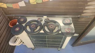 Kit Barra Decathlon 1,30m + Discos 20kg