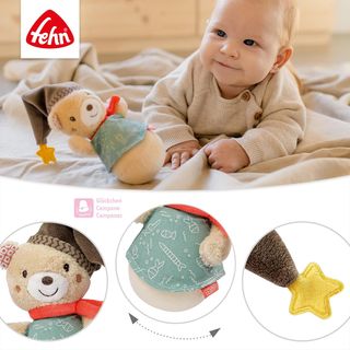 Fehn Bebé búho de pie, Búho de pie con papel susur