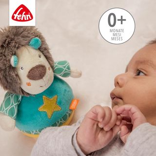 Fehn Bebé búho de pie, Búho de pie con papel susur