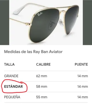Gafas de Sol Ray-Ban Aviator Azul/Plata