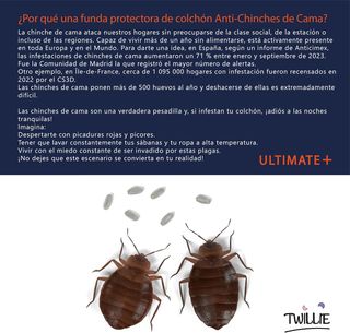 Twillie – Funda de colchón Integral 70x190x15 cm I