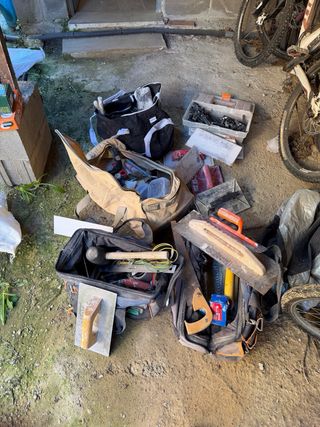 Lote de herramientas de trabajo