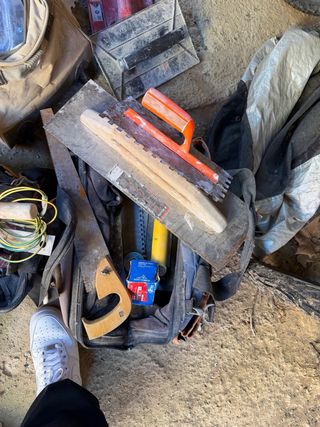 Lote de herramientas de trabajo