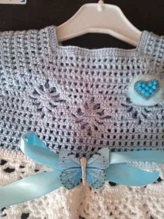 Vestido bebé crochet