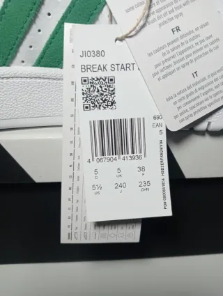 Scarpe Adidas Break Start bianche e verdi