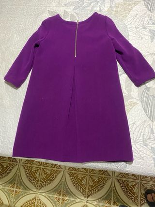 Vestido morado con bolsillos joya