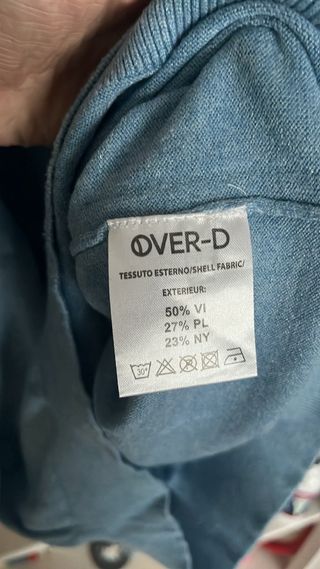 Maglione uomo OVER-D celeste melange - Taglia M